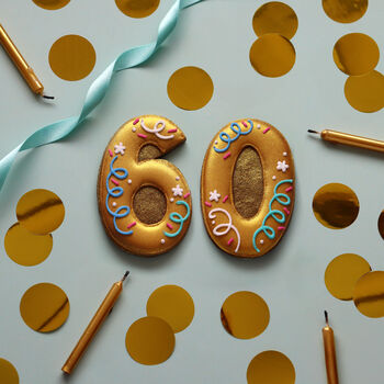 Hand Iced 60th Birthday Letterbox Biscuits, 2 of 3