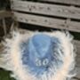 Personalised Denim Cowboy Hat With Ostrich Feather Trim, thumbnail 3 of 3