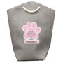 Personalised Pink Paw Print Dog Toy Storage Bag, thumbnail 3 of 3