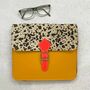 Recycled Leather Animal Print Crossbody Clutch Bag, thumbnail 6 of 10
