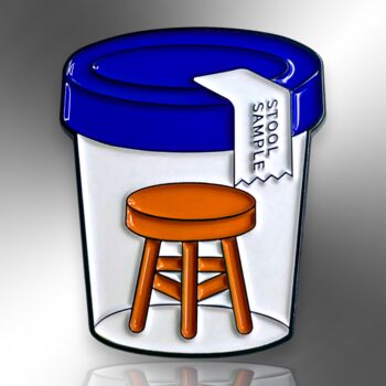 Stool Sample Enamel Lapel Pin Badge, Gift For Doctors, Nurses, Medical Staff And Scientists, 3 of 8