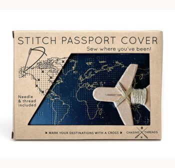 Stitch Where You've Been Vegan Leather Passport Cover, 8 of 12