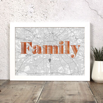 Personalised Home / Love / Family Map Print With Foil, 6 of 7