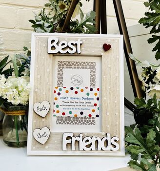 Personalised Best Friends Photo Frame Bff Christmas Gift, 2 of 5