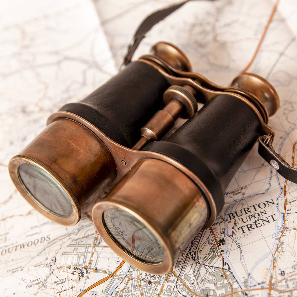 Binoculars Antique Style Brass Finish By Reason Season Time London