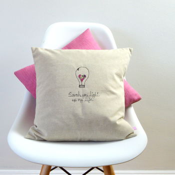 Personalised Light Bulb Cushion, 7 of 11