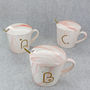 Alphabet Ceramic Marble Mugs Pink Finish, thumbnail 2 of 12