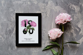 Birth Flower Month And Year Print, 4 of 9