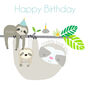 Family/Male Sloth Personalised Birthday Greeting Card, thumbnail 2 of 4