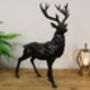 38cm Standing Stag Deer Bronze Effect Ornament Figurine Gift, thumbnail 1 of 8