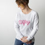Wifey Glitter Fitted Jumper, thumbnail 1 of 2