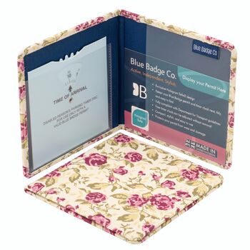 Disabled Blue Badge Permit Wallet In Mulberry Rose, 6 of 6