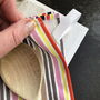 Happy Imperfecto Stripe Cotton Tea Towel, thumbnail 2 of 2