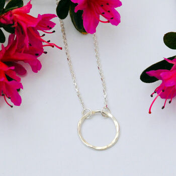 Circle Necklace In Sterling Silver, 3 of 12