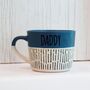 Father's Day Personalised Stoneware Blue Mug, thumbnail 1 of 3