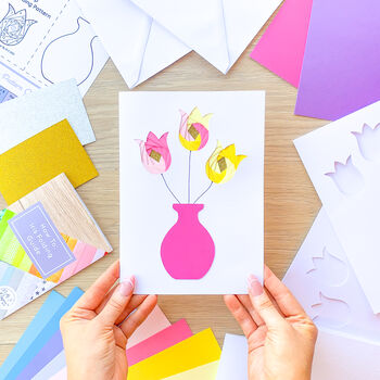 Card Making Kit Tulip | Iris Folding, 4 of 5