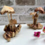 Handcrafted Mushrooms Sculpture On Natural Teak Root, thumbnail 8 of 8