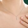 Delicate Olive Leaf Pendant Necklace In Sterling Silver, thumbnail 2 of 12