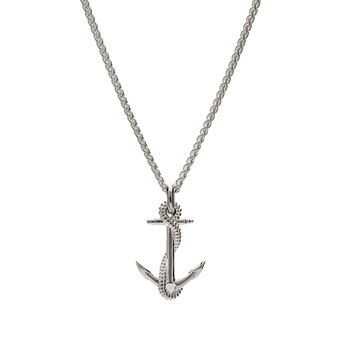 Anchor Silver Charm Pendant, 4 of 7