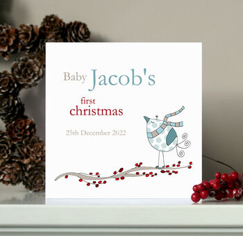 Personalised Baby's First Christmas Card, 3 of 3