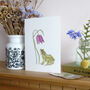 Frog And Fritillary Any Occasion Greetings Card, thumbnail 2 of 5