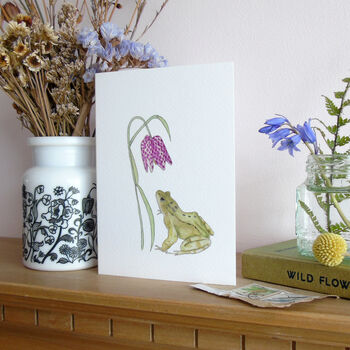 Frog And Fritillary Any Occasion Greetings Card, 2 of 5