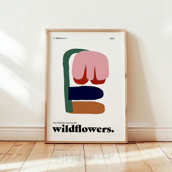 Wildflowers Retro Abstract Giclée Art Print, 3 of 3