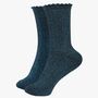 Women's Glitter Socks Black Turquoise, thumbnail 2 of 3