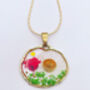 Real Daisy Poppy Pendant Necklace Silver Or Gold Handmade, thumbnail 3 of 10