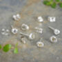 Set Of Six Mix And Match Pebble Stud Earrings With Rough Diamond Cubes, thumbnail 2 of 4
