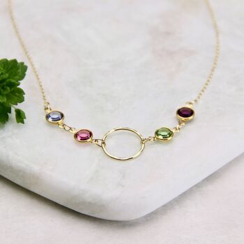 Family Circle Birthstone Necklace, 3 of 10