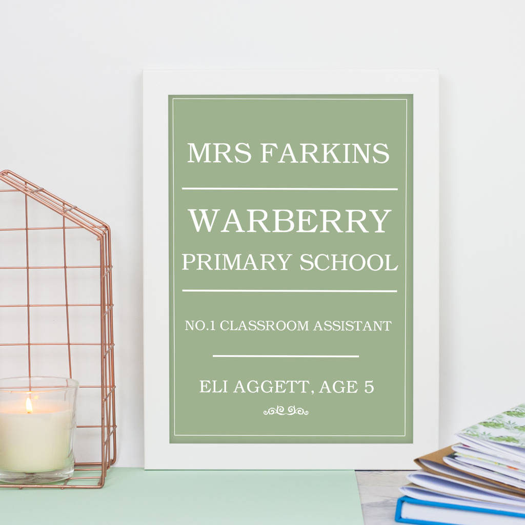 Personalised Teacher Print By Little Pieces