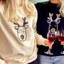 Personalised Leopard Print Rudolph Christmas Jumper, thumbnail 4 of 6