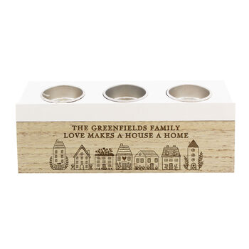 Personalised Home Triple Tealight Candle Holder Box, 6 of 6