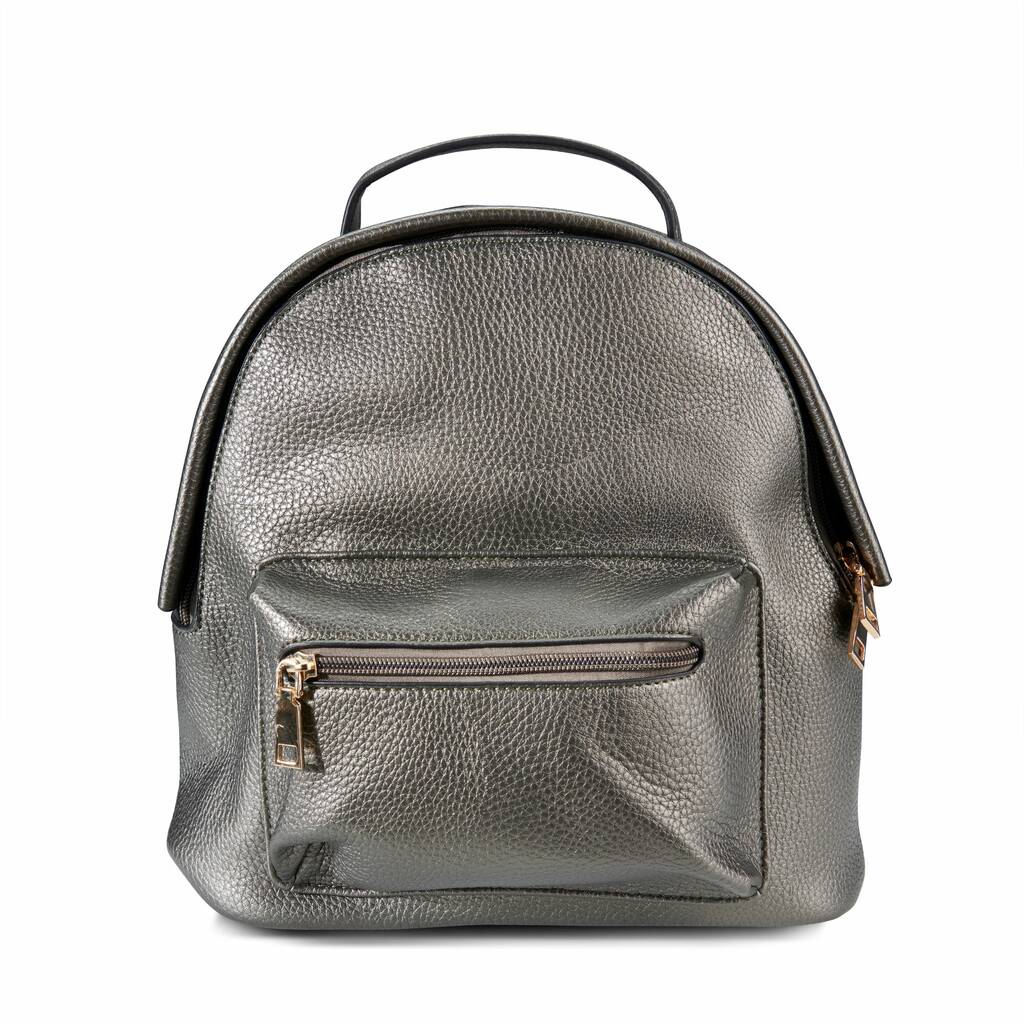 vegan leather mini backpack