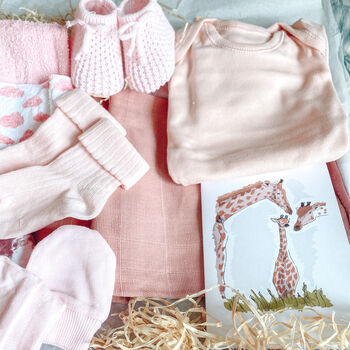 Luxury Hygge Pink Baby Letterbox Hamper, 4 of 6