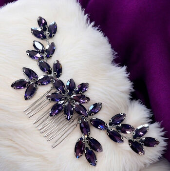 Dark Purple Hair Comb, 2 of 3