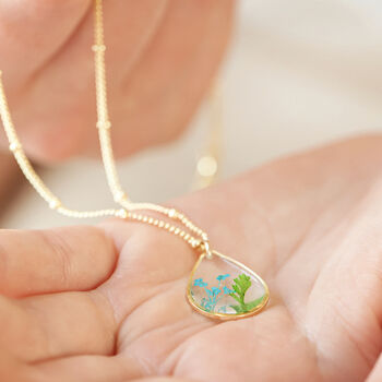 Pressed Birth Flower Pendant Necklace, 2 of 12