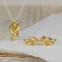 Friendship Knot Gold Plated Sterling Silver Necklace, thumbnail 4 of 7
