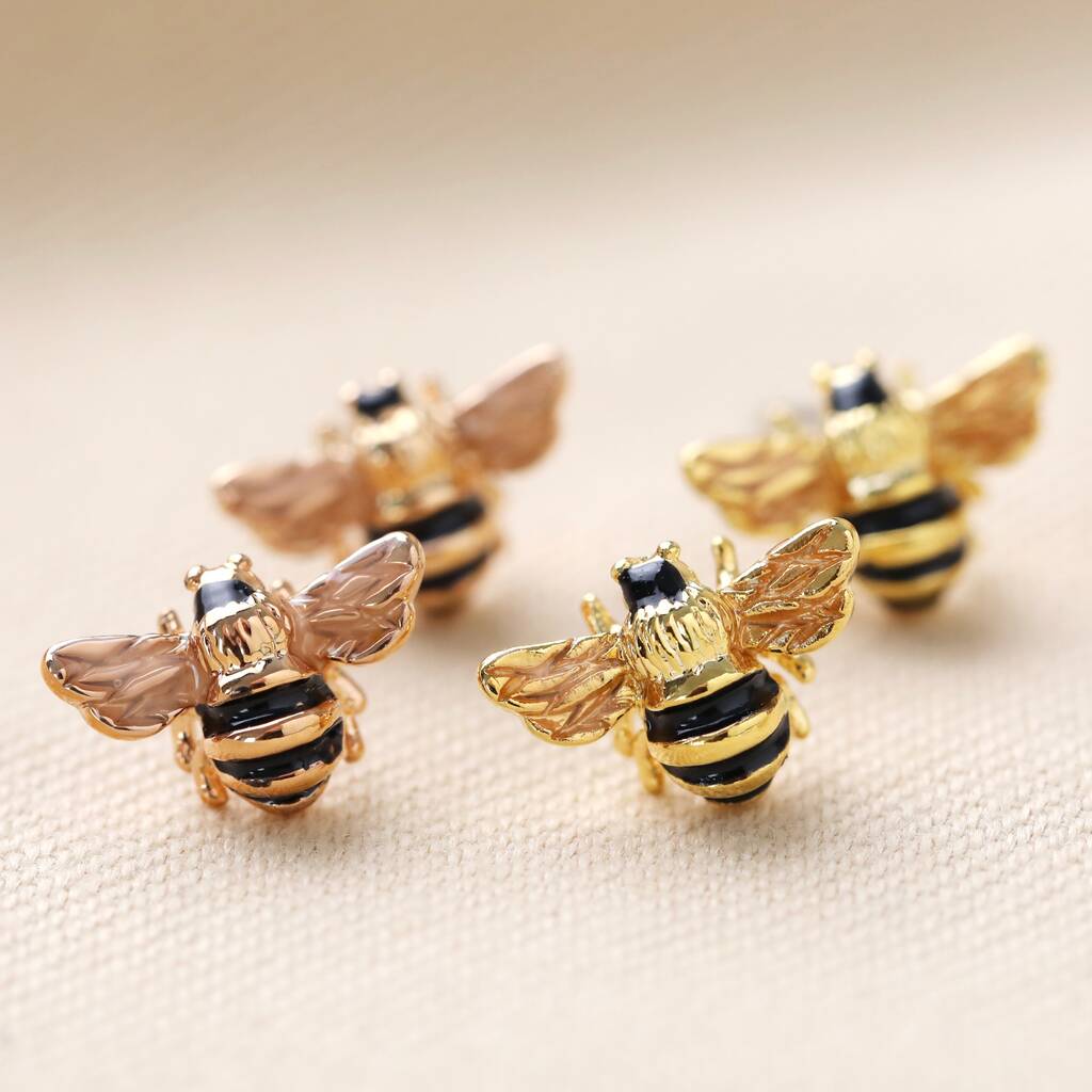 Small Bee Stud Earrings By Lisa Angel | notonthehighstreet.com