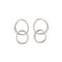 Silver Unity Double Circle Stud Earrings, thumbnail 1 of 1