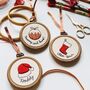 Personalised Embroidered Christmas Hoop Decoration, thumbnail 5 of 12