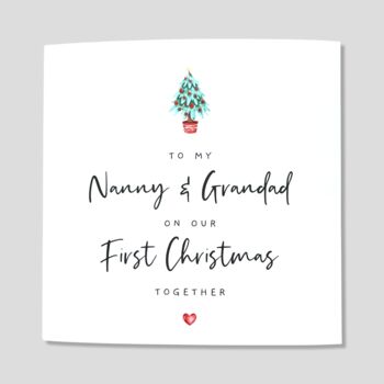 1st Christmas Card Nanny And Grandad, 2 of 4