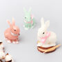G Decor Cute Bunny Rabbit Bowtie 3D Candles, thumbnail 1 of 6