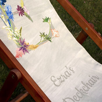 Personalised Letter Beach And Garden Deckchair, 5 of 12