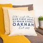 Personalised First Home Cushion Gift For New House, thumbnail 4 of 6