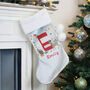 Personalised Reindeer Initial Kids Stocking For Christmas, thumbnail 3 of 4