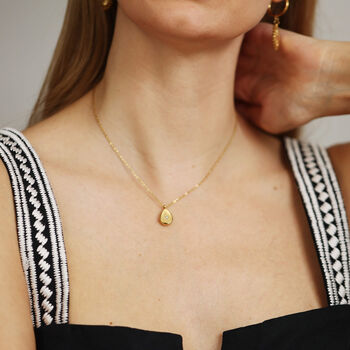 A Single Teardrop Halo Cz Stone Necklace, 2 of 12