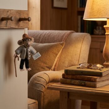 Handmade Felt Miles The Mouse Hanging Decoration, 2 of 4