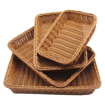 Four Multifunctional Woven Serving Basket, 2 of 6